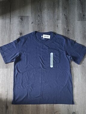 Duluth Trading Co Navy Short Sleeve Pocket Tee